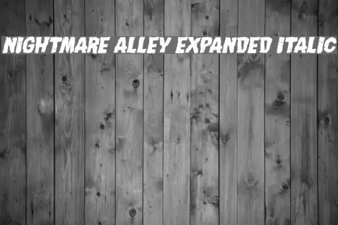 Nightmare Alley Expanded Italic Example 1