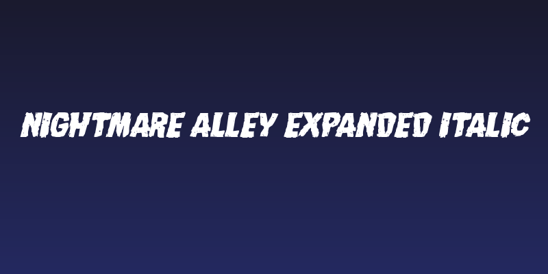 Nightmare Alley Expanded Italic Social Header