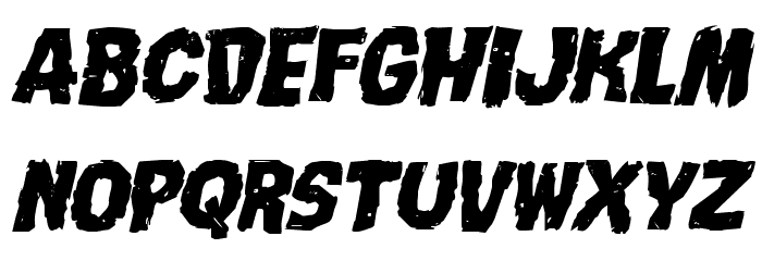 Nightmare Alley Expanded Italic Font LOWERCASE