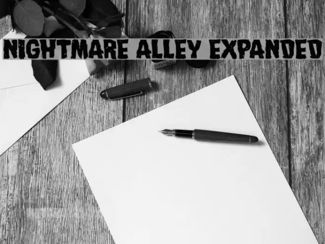 Nightmare Alley Expanded Font examples