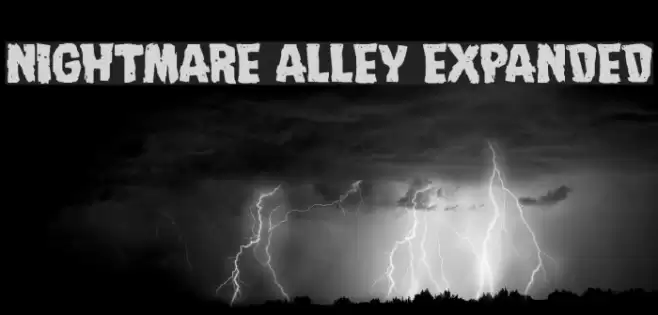 Nightmare Alley Expanded Font examples