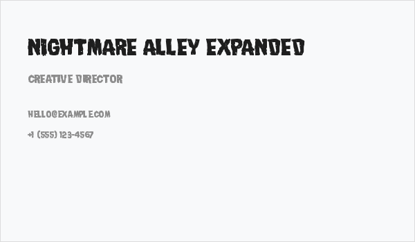 Nightmare Alley Expanded Business Card