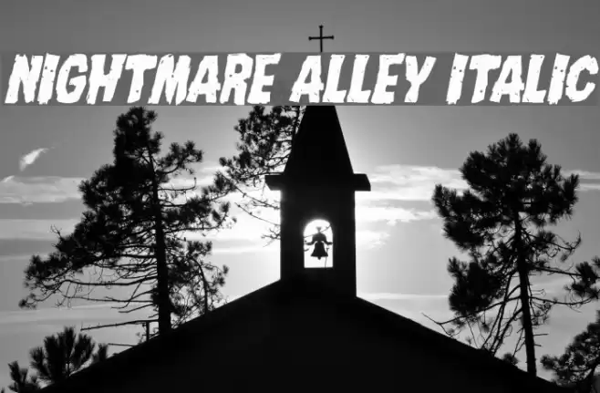 Nightmare Alley Italic Font examples