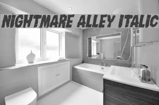Nightmare Alley Italic Font examples