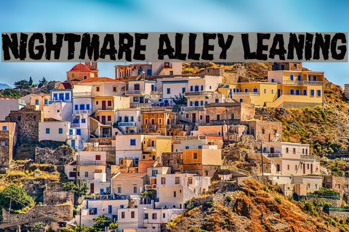 Nightmare Alley Leaning Schriftart examples