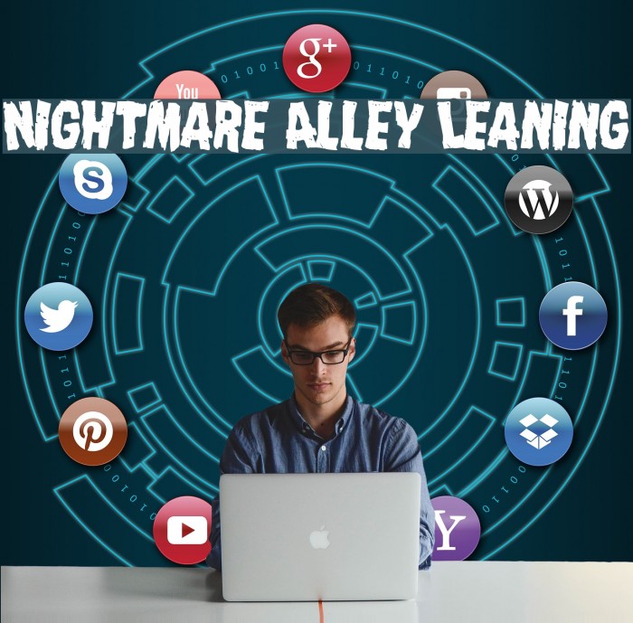 Nightmare Alley Leaning Schriftart examples