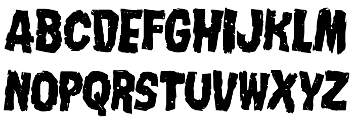 Nightmare Alley Leaning Schriftart Kleinbuchstaben