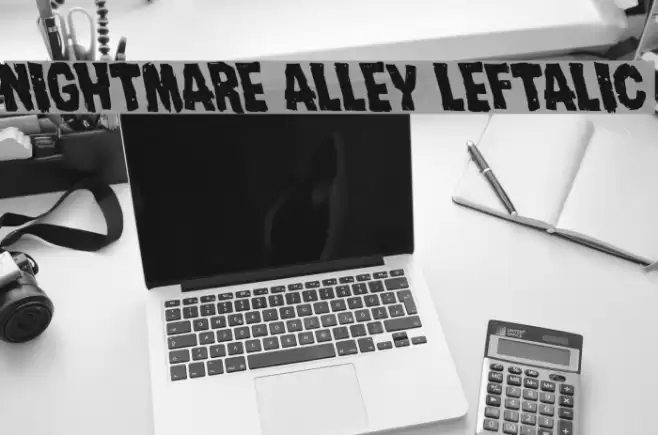 Nightmare Alley Leftalic Font examples