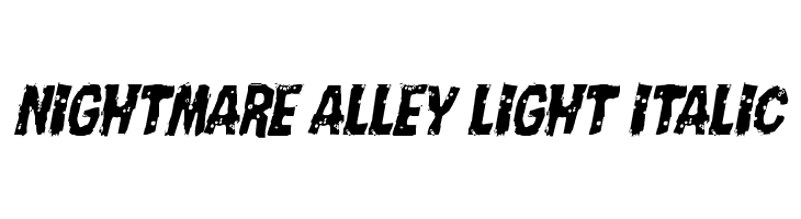 Nightmare Alley Light Italic Font