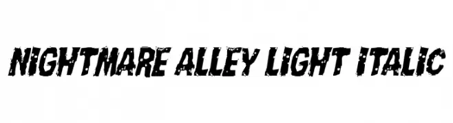 Nightmare Alley Light Italic  नि: शुल्क फ़ॉन्ट्स डाउनलोड