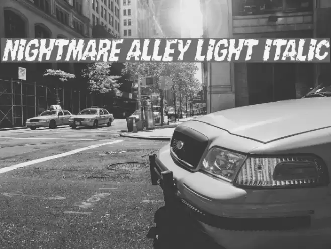 Nightmare Alley Light Italic Font examples