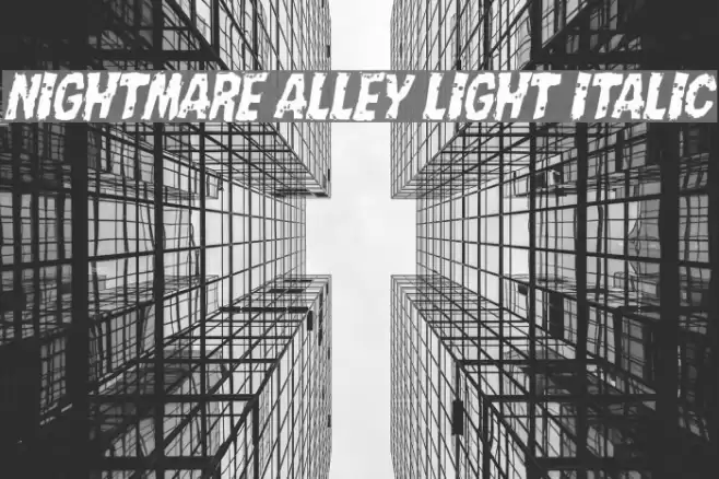 Nightmare Alley Light Italic Font examples