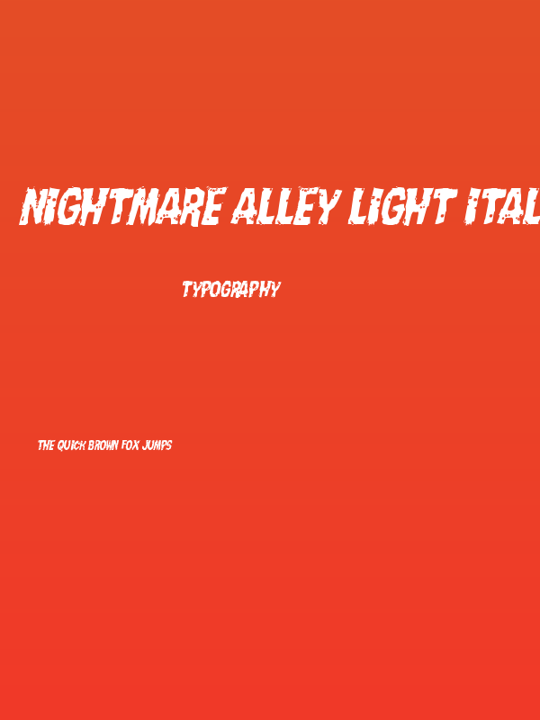 Nightmare Alley Light Italic Poster