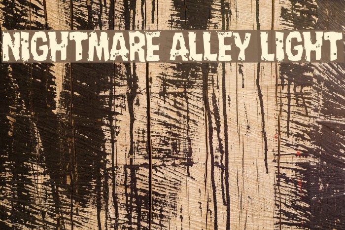 Nightmare Alley Light Font examples