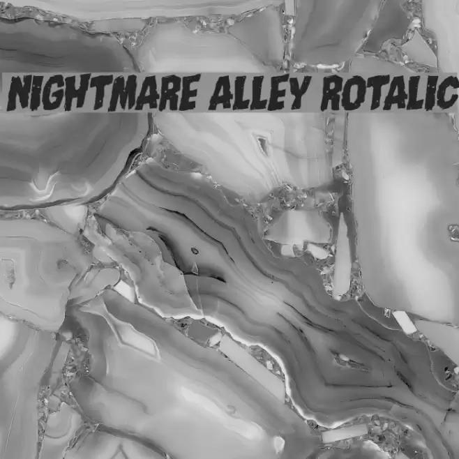 Nightmare Alley Rotalic Шрифта examples