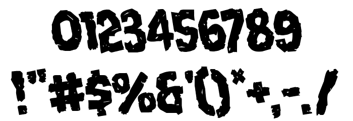 Nightmare Alley Rotated Font OTHER CHARS