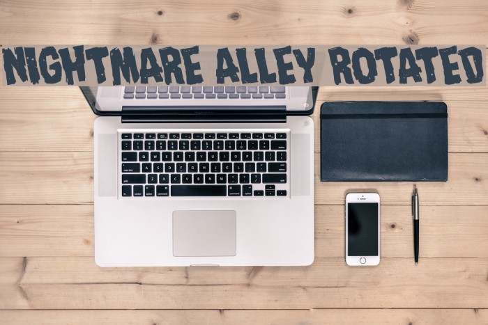 Nightmare Alley Rotated Font examples