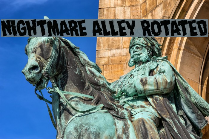 Nightmare Alley Rotated Font examples