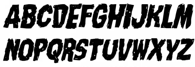 Nightmare Alley Staggered Italic Polices MAJUSCULES