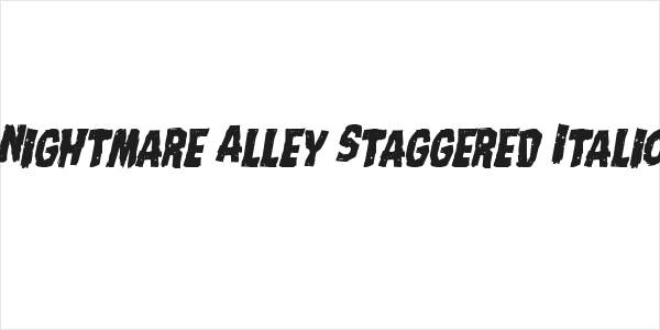Nightmare Alley Staggered Italic Logo