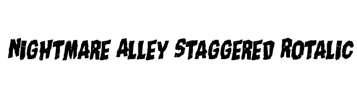 Nightmare Alley Staggered Rotalic  Frei Schriftart Herunterladen