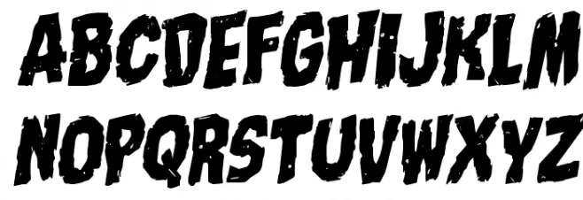 Nightmare Alley Staggered Rotalic Polices MAJUSCULES