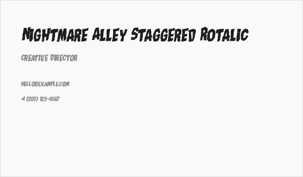 Nightmare Alley Staggered Rotalic Business Card