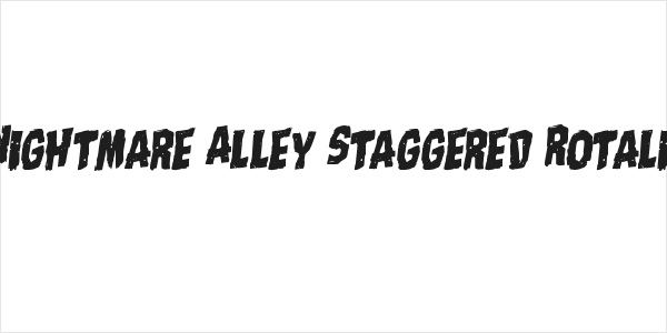 Nightmare Alley Staggered Rotalic Logo