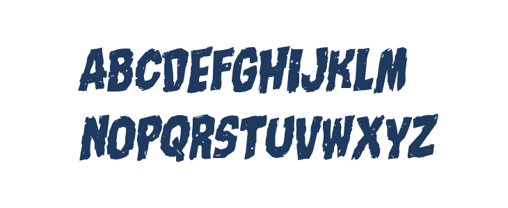 Nightmare Alley Staggered Rotalic Lowercase