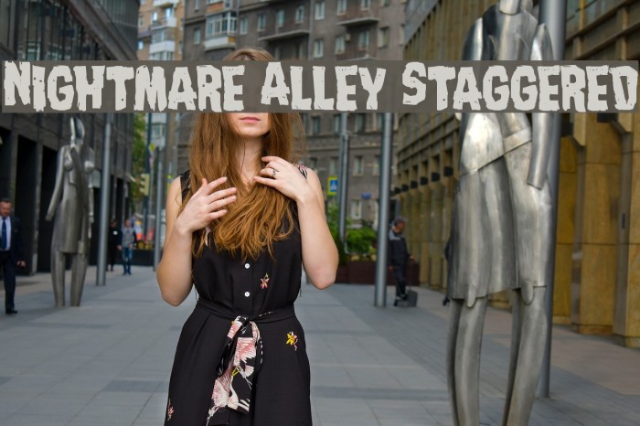 Nightmare Alley Staggered Font examples