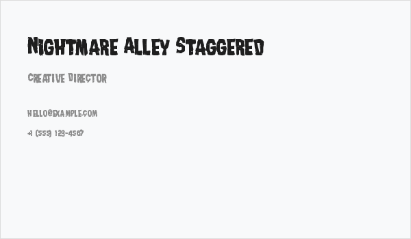 Nightmare Alley Staggered Business Card