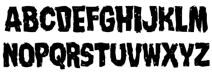 Nightmare Alley Staggered Font LOWERCASE