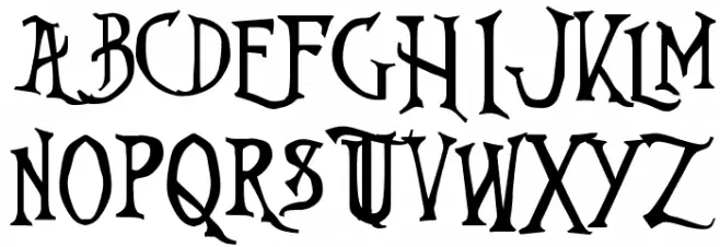 Nightmare-Before-Christmas Шрифта ВЕРХНИЙ