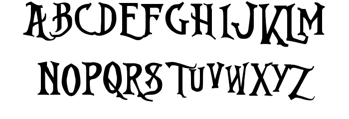 Nightmare-Before-Christmas Font LOWERCASE