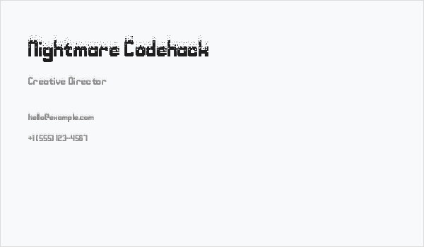 Nightmare Codehack Business Card