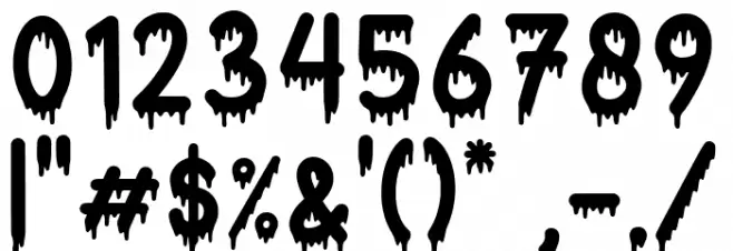 Nightmare Forest Font Alte caractere