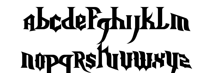 Nightmare Hero Шрифта строчной