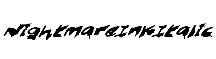 Nightmare Ink Italic  font caratteri gratis