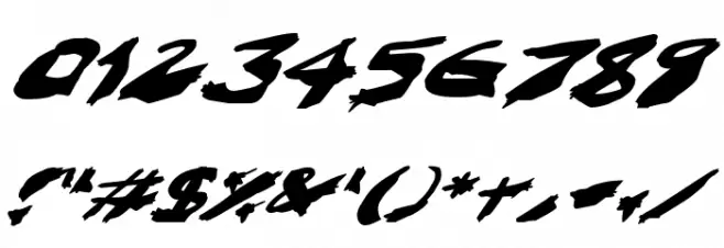 Nightmare Ink Italic Font OTHER CHARS