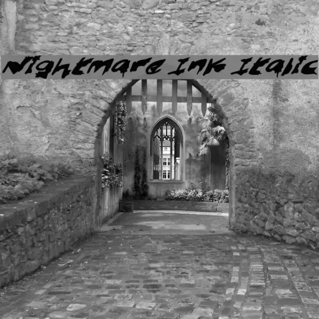 Nightmare Ink Italic Font examples