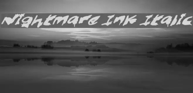 Nightmare Ink Italic Font examples