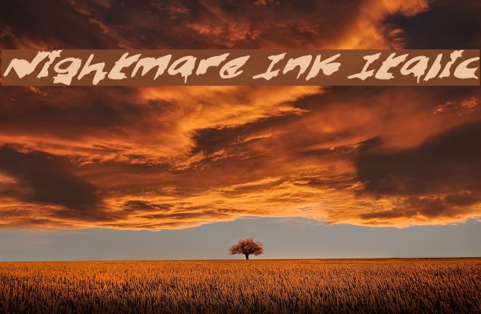 Nightmare Ink Italic Example 3