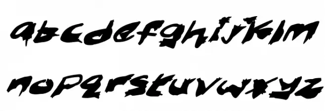 Nightmare Ink Italic फ़ॉन्ट लोअरकेस