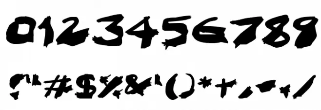 Nightmare Ink Font OTHER CHARS