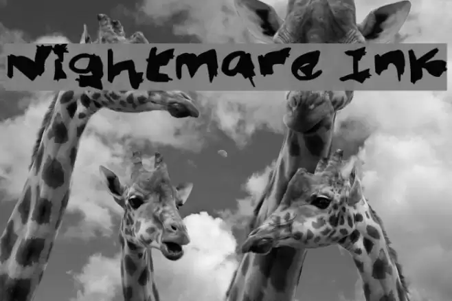 Nightmare Ink Font examples