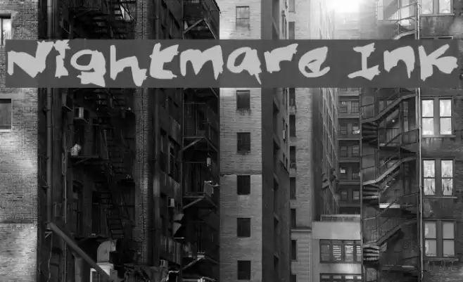 Nightmare Ink Font examples