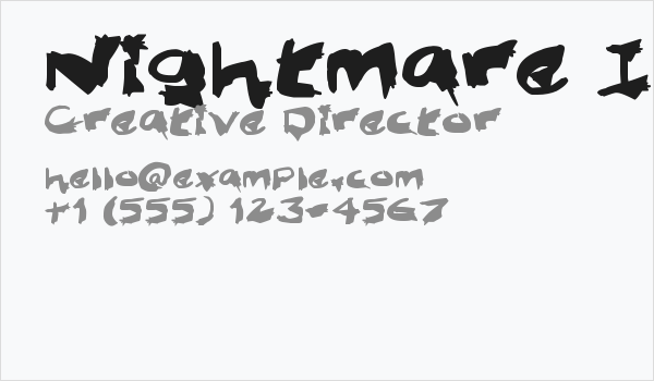 Nightmare Ink Business Card