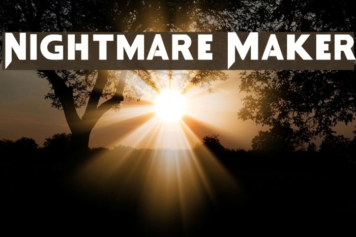 Nightmare Maker Font examples