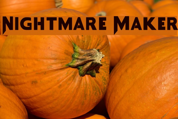 Nightmare Maker Font examples