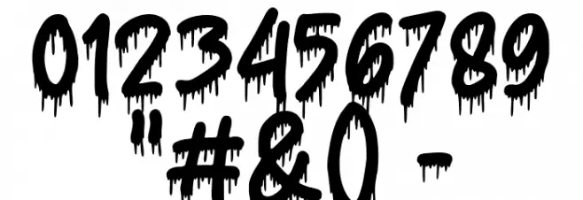 Nightmare Regular Font OTHER CHARS